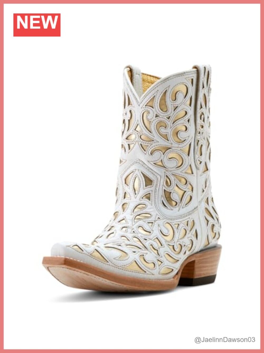Ariat Valentina Western Boots Mid-Calf Leather Pull-On Block Heel Water